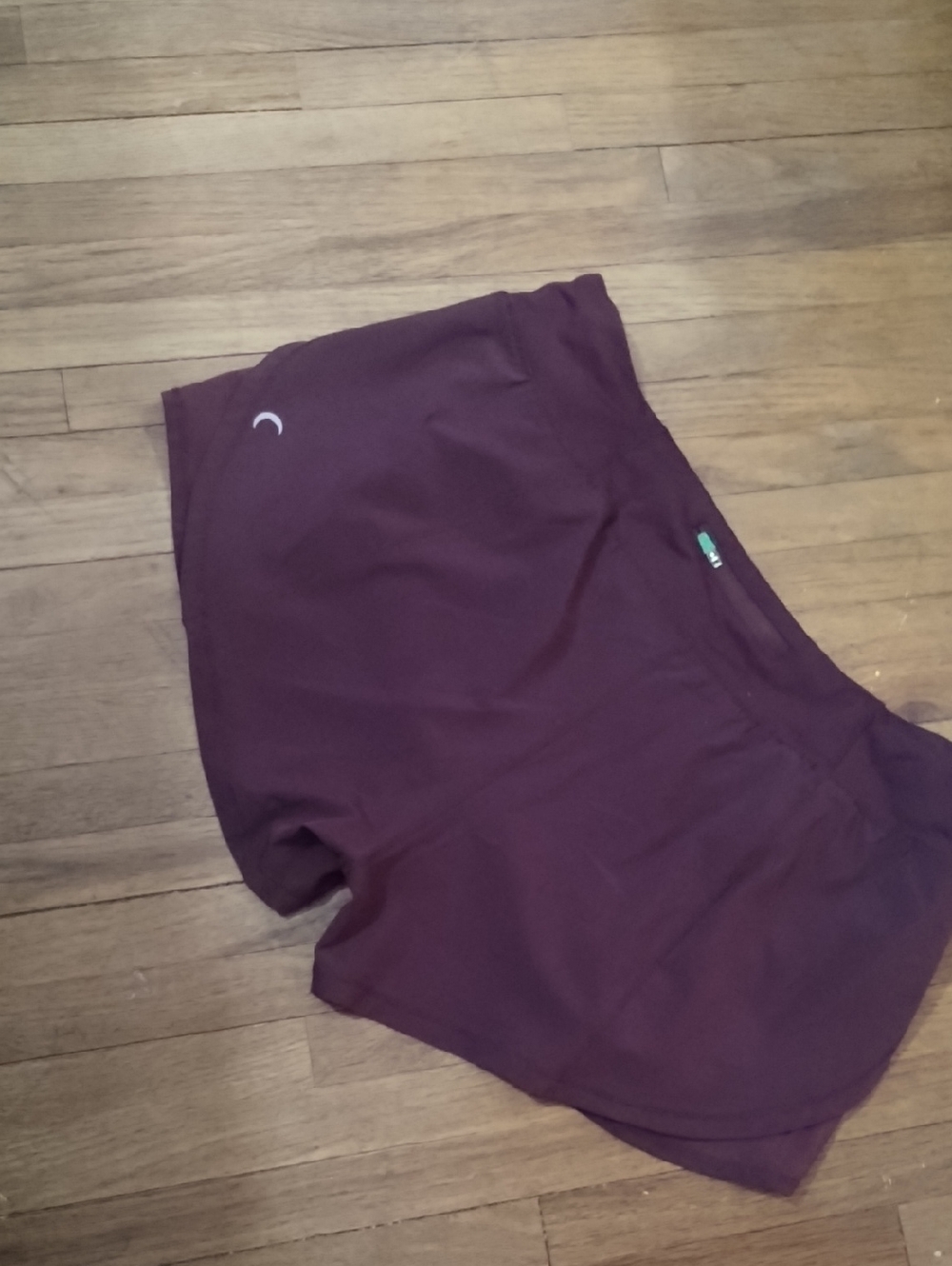 Women's Burgundy Active Shorts - Picture 2 of 6